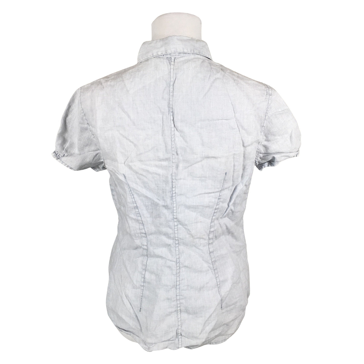 Unisex Marc O'Polo - Lühikeste käistega pluus, suurus 38 - Helesinine (2)