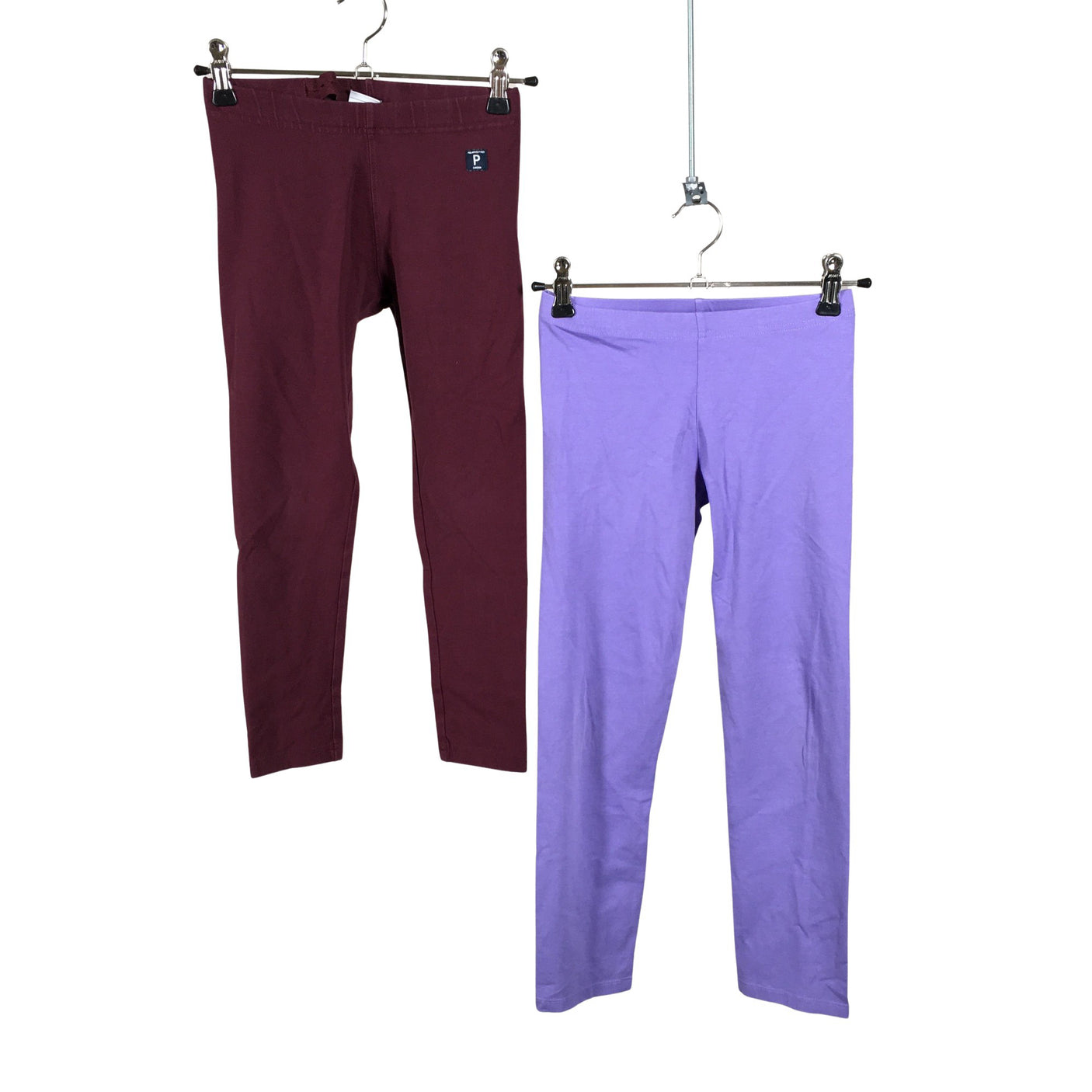 Unisex Polarn O. Pyret - Trikotaažist püksid, suurus 122 - 128 - Veinipunane (1)