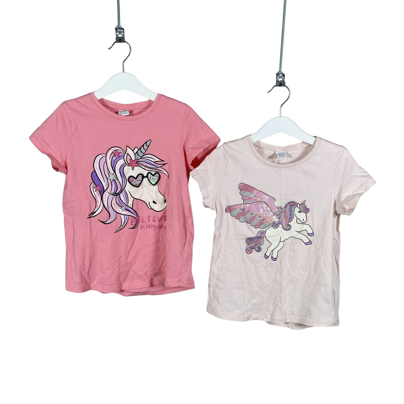Unisex Lindex - T-särk, suurus 116 - 122 - Heleroosa (1)