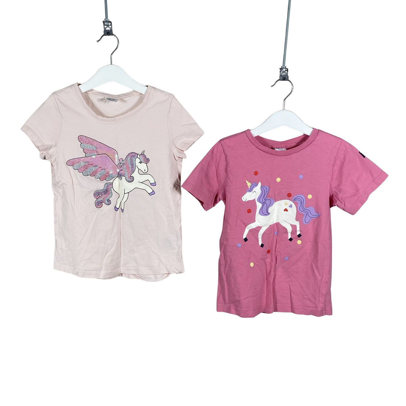 Unisex Lindex - T-särk, suurus 122 - 128 - Heleroosa (1)