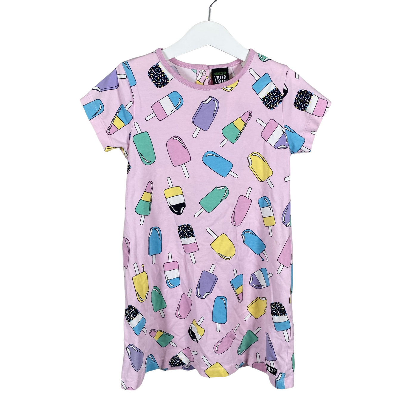Unisex Villervalla - Trikotaažist kleit, suurus 110 - 116 - Heleroosa (1)