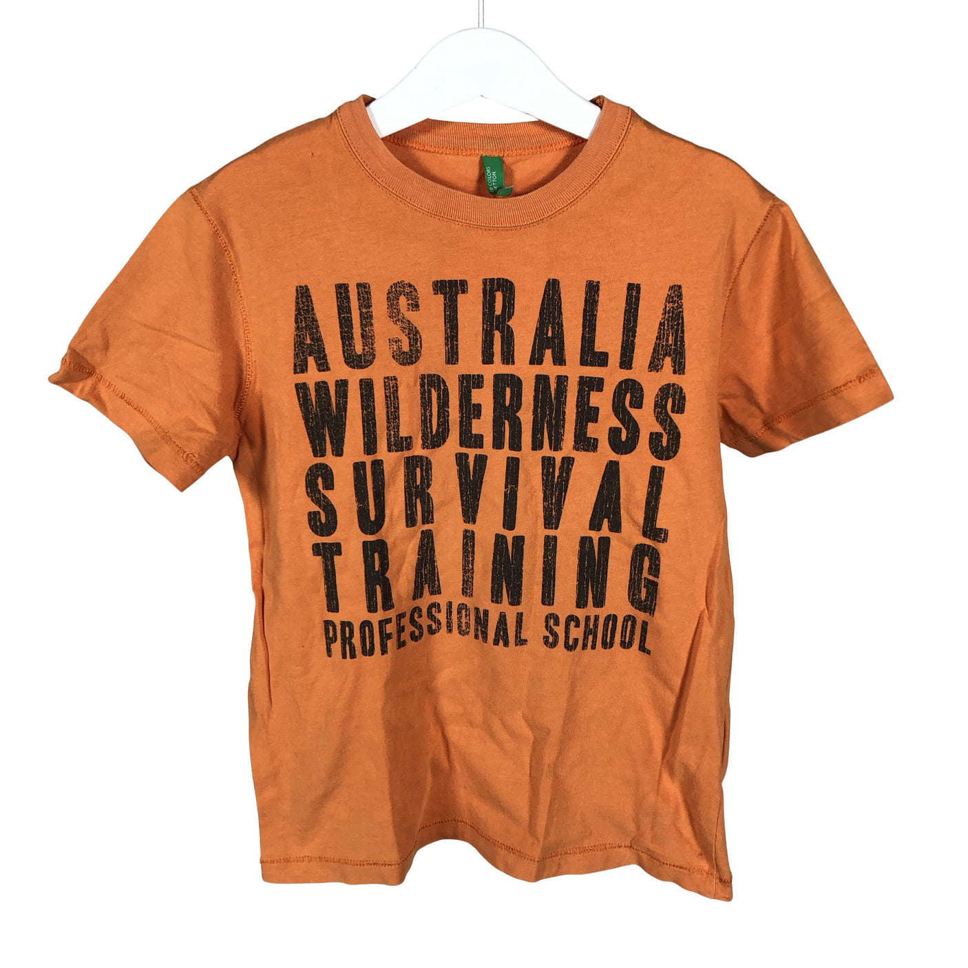 Unisex Benetton - T-särk, suurus 128 - 134 - Oranž (1)