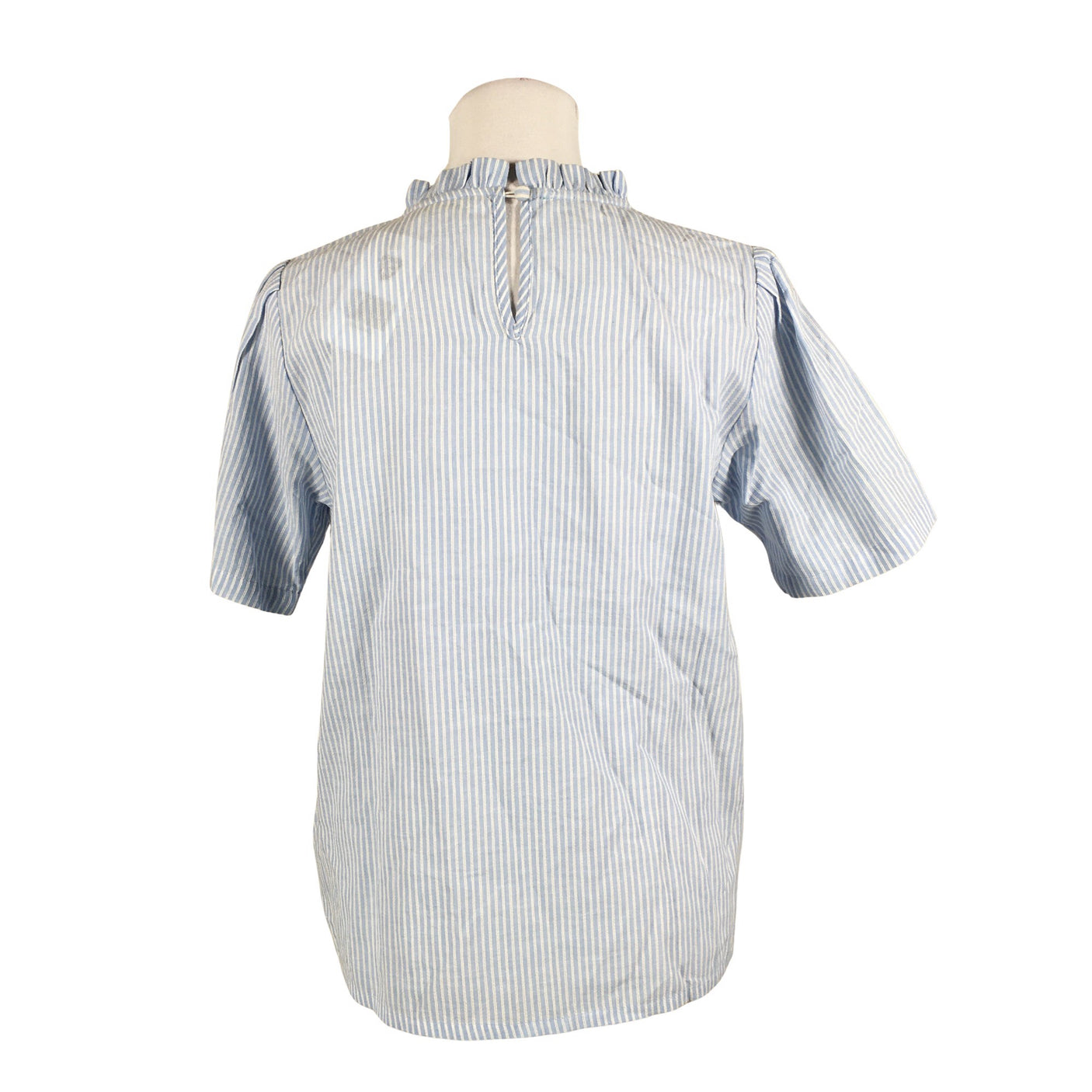 Unisex Cream - Lühikeste käistega pluus, suurus 36 - Helesinine (2)