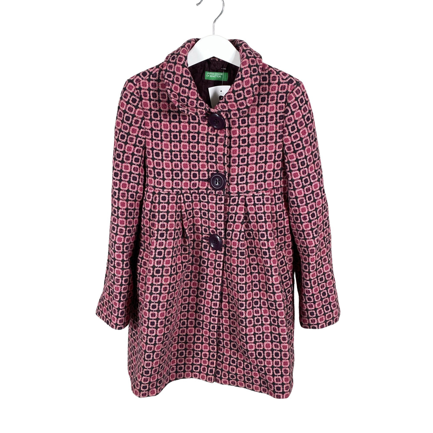 Unisex Benetton - Villane mantel, suurus 122 - 128 - Roosa (1)