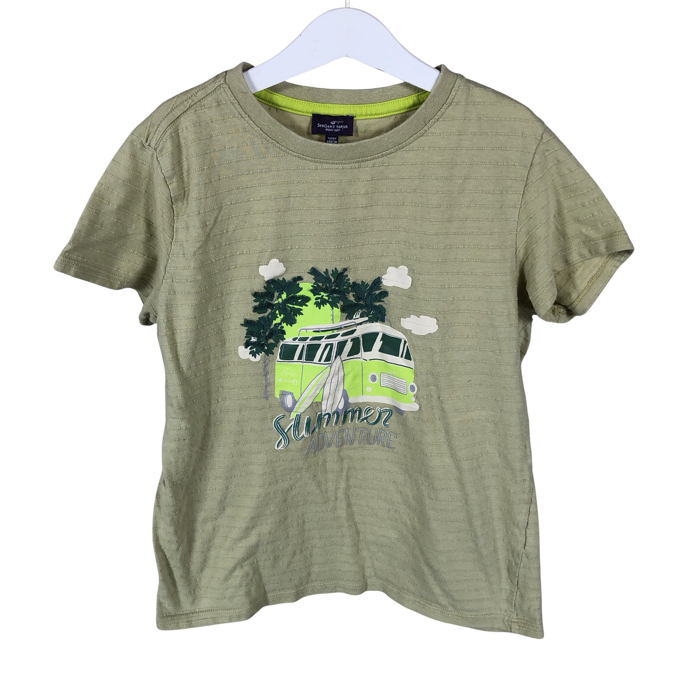 Unisex Sergent Major - T-särk, suurus 140 - 146 - Roheline (1)