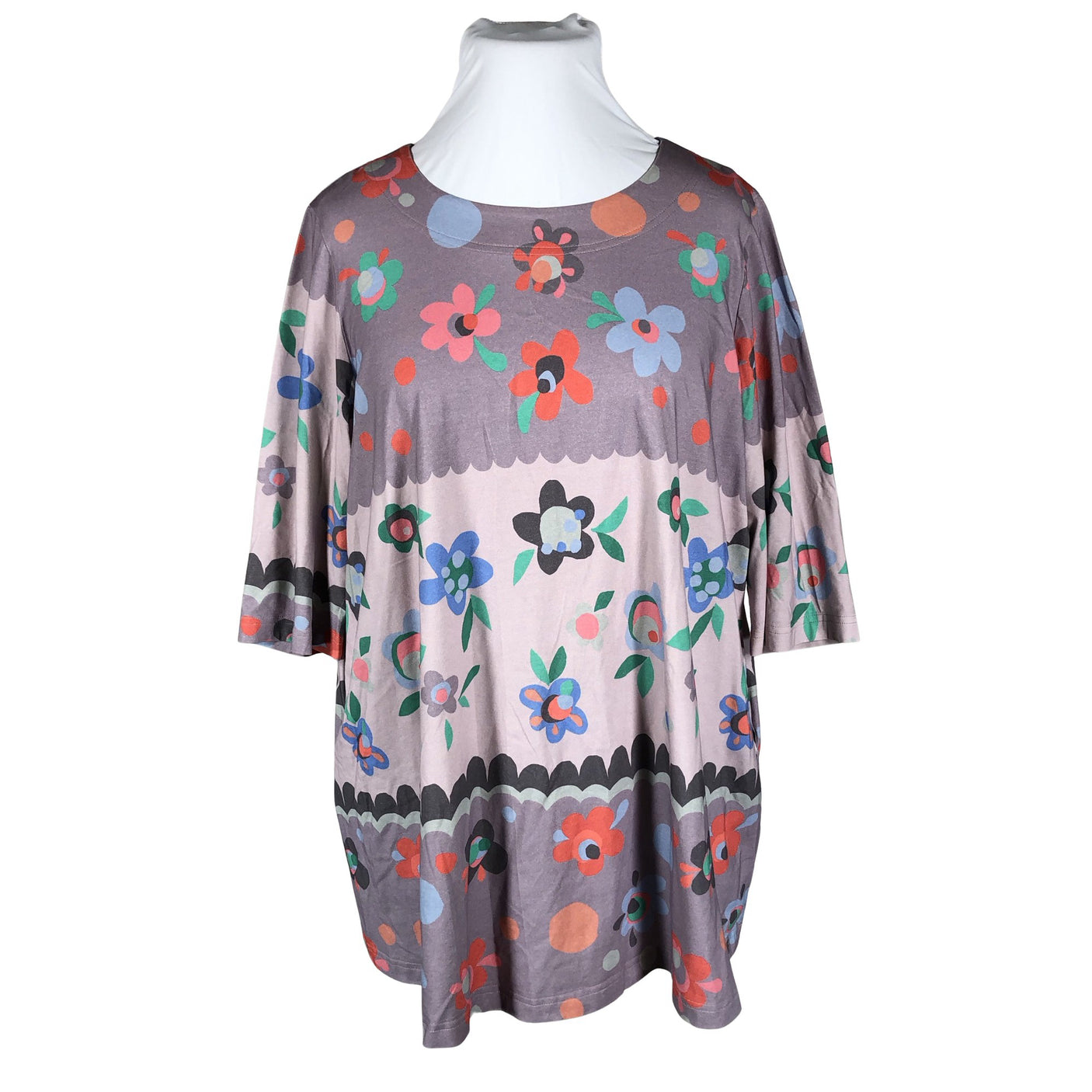 Unisex Virkkukoukkunen - Trikotaažist tuunika, suurus 44 - Lilla (1)