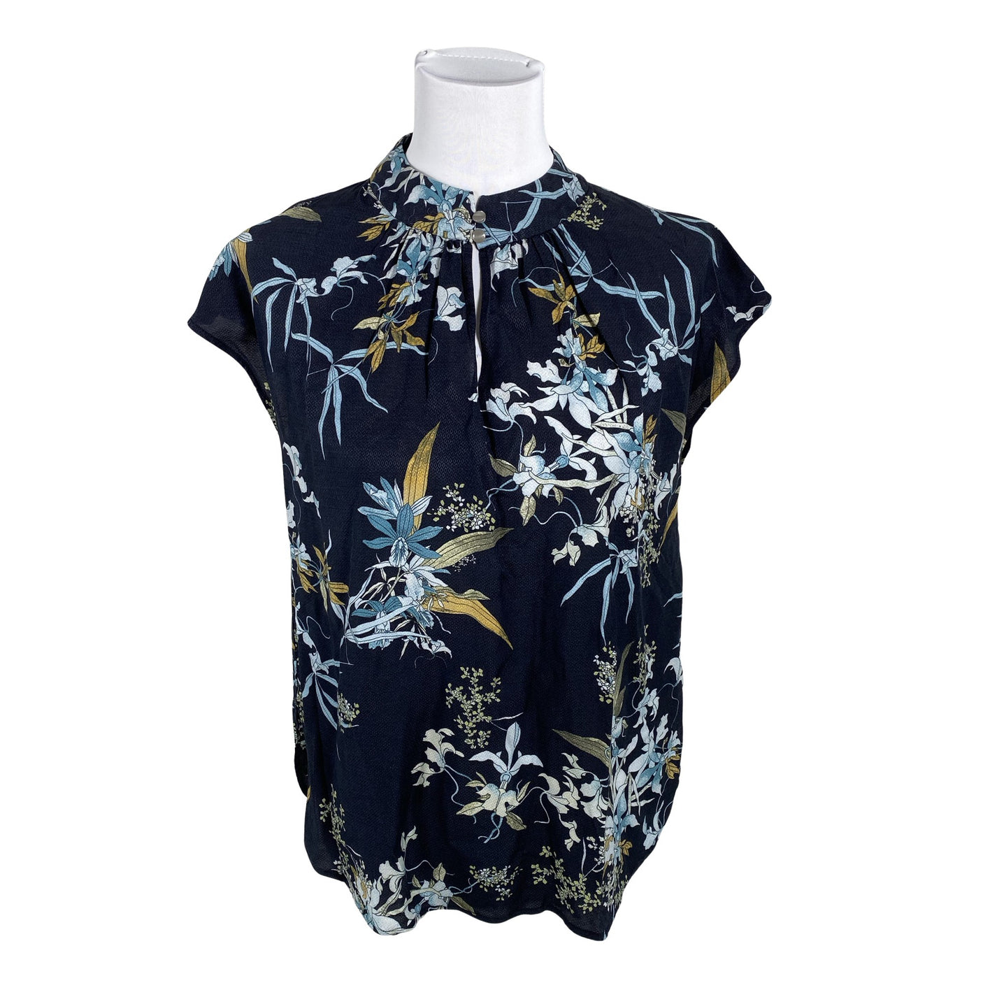 Unisex Sand - Lühikeste käistega pluus, suurus 34 - Sinine (1)