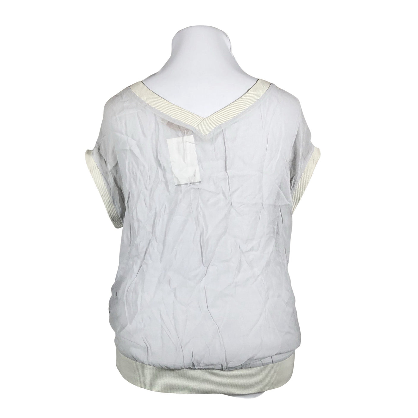 Unisex Cream - Lühikeste käistega pluus, suurus 42 - Hall (2)