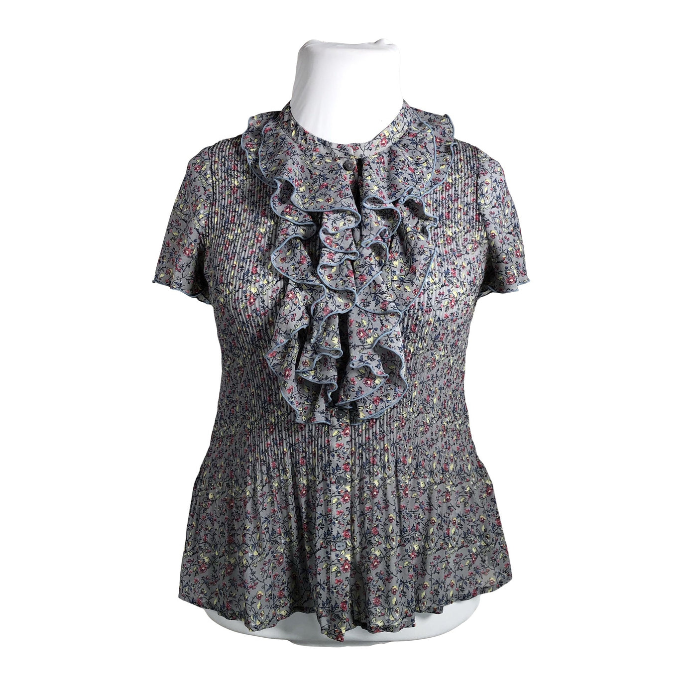 Unisex Kriss - Lühikeste käistega pluus, suurus 42 - Hall (1)