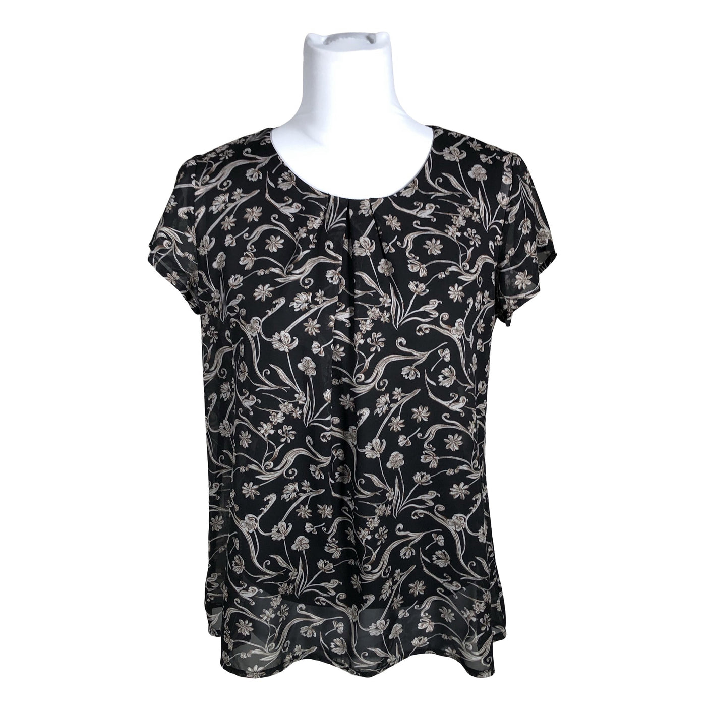 Unisex S.T.I - Lühikeste käistega pluus, suurus 36 - Must (1)