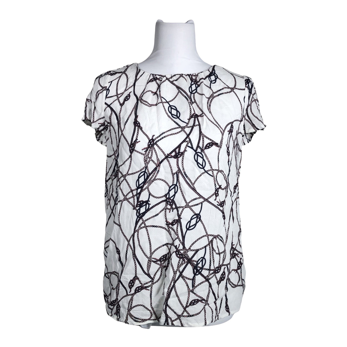 Unisex Esprit - Lühikeste käistega pluus, suurus 38 - Valge (1)
