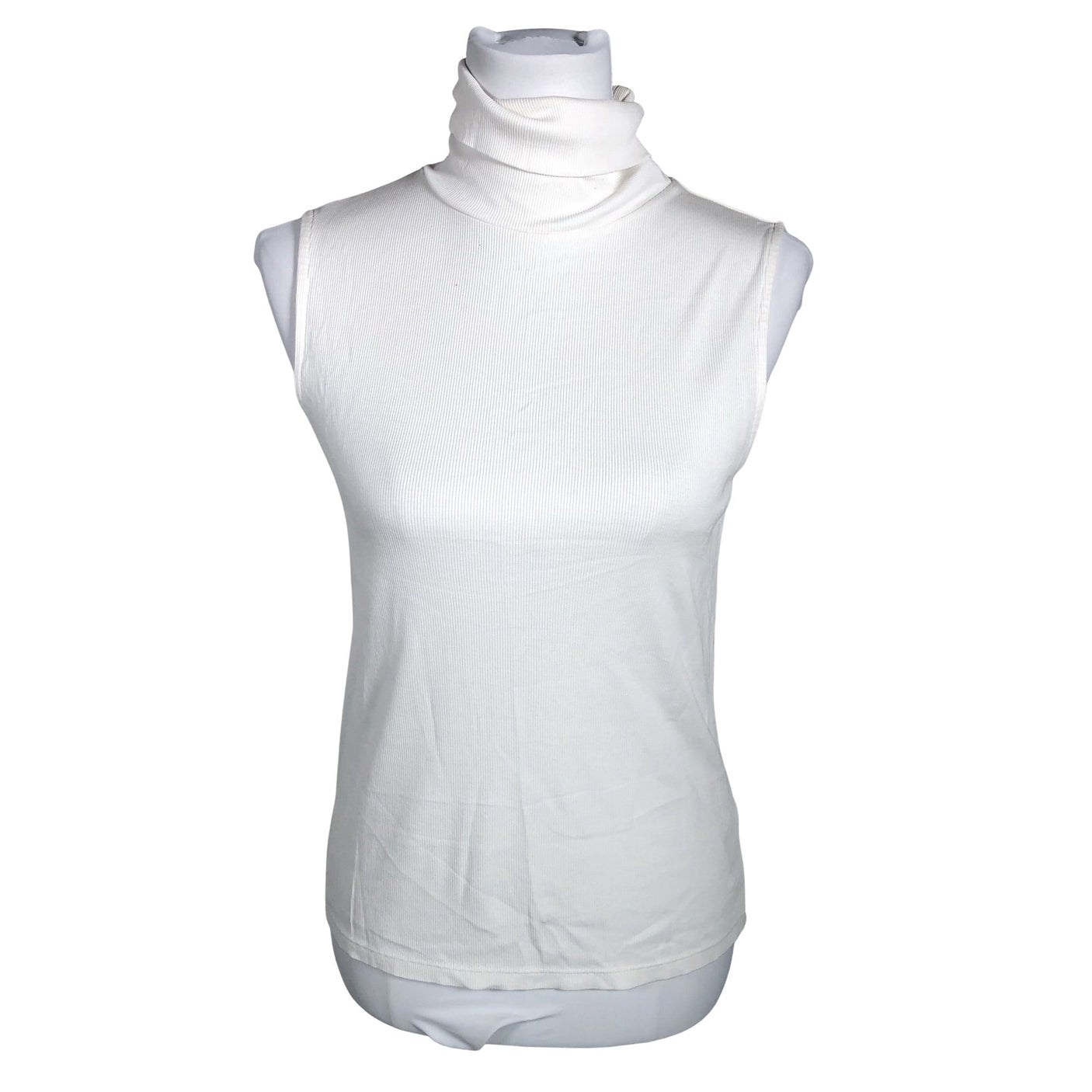 Unisex Lindex - Trikotaažist topp, suurus 38 - Valge (1)