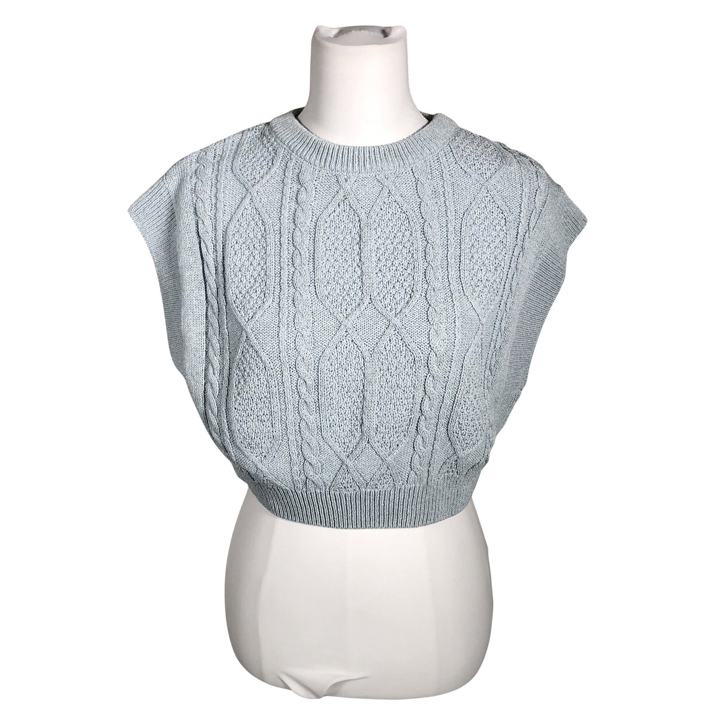 Unisex Na-KD - Kootud vest, suurus 40 - Helesinine (1)