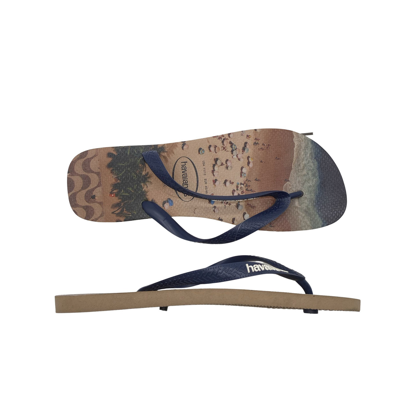 Unisex Havaianas - Plätud, suurus 45 - Pruun (1)