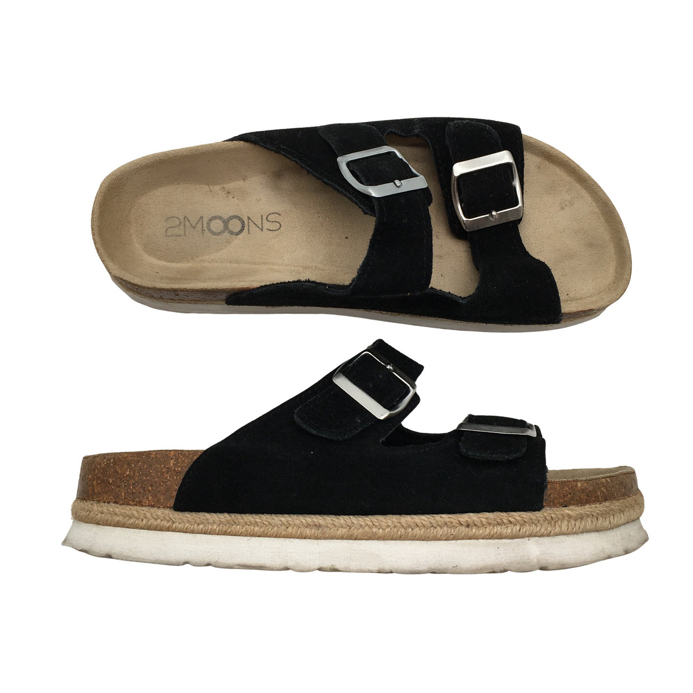 Unisex 2Moons - Rihmikud, suurus 38 - Must (1)