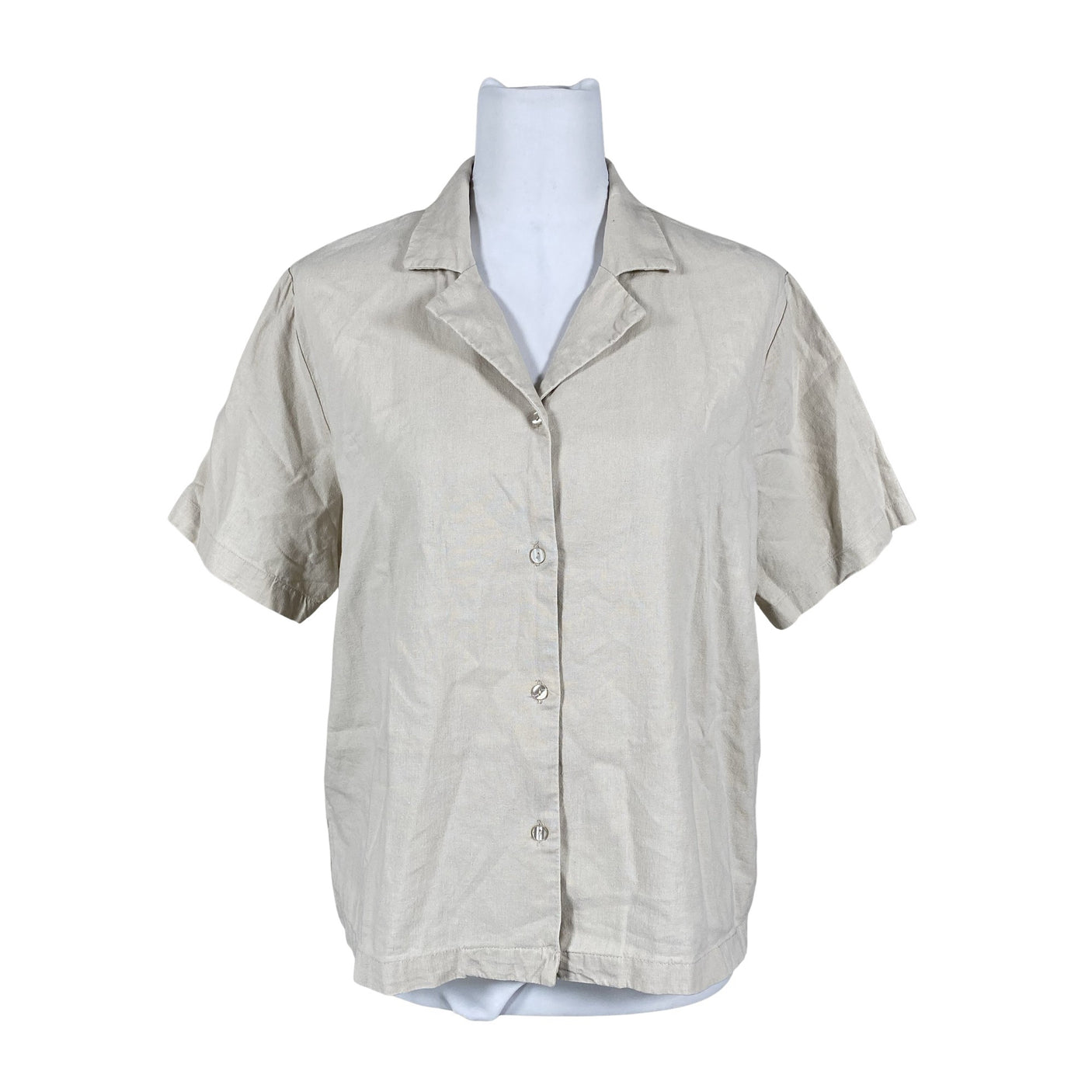 Unisex Soyaconcept - Lühikeste käistega pluus, suurus 36 - Beige (1)