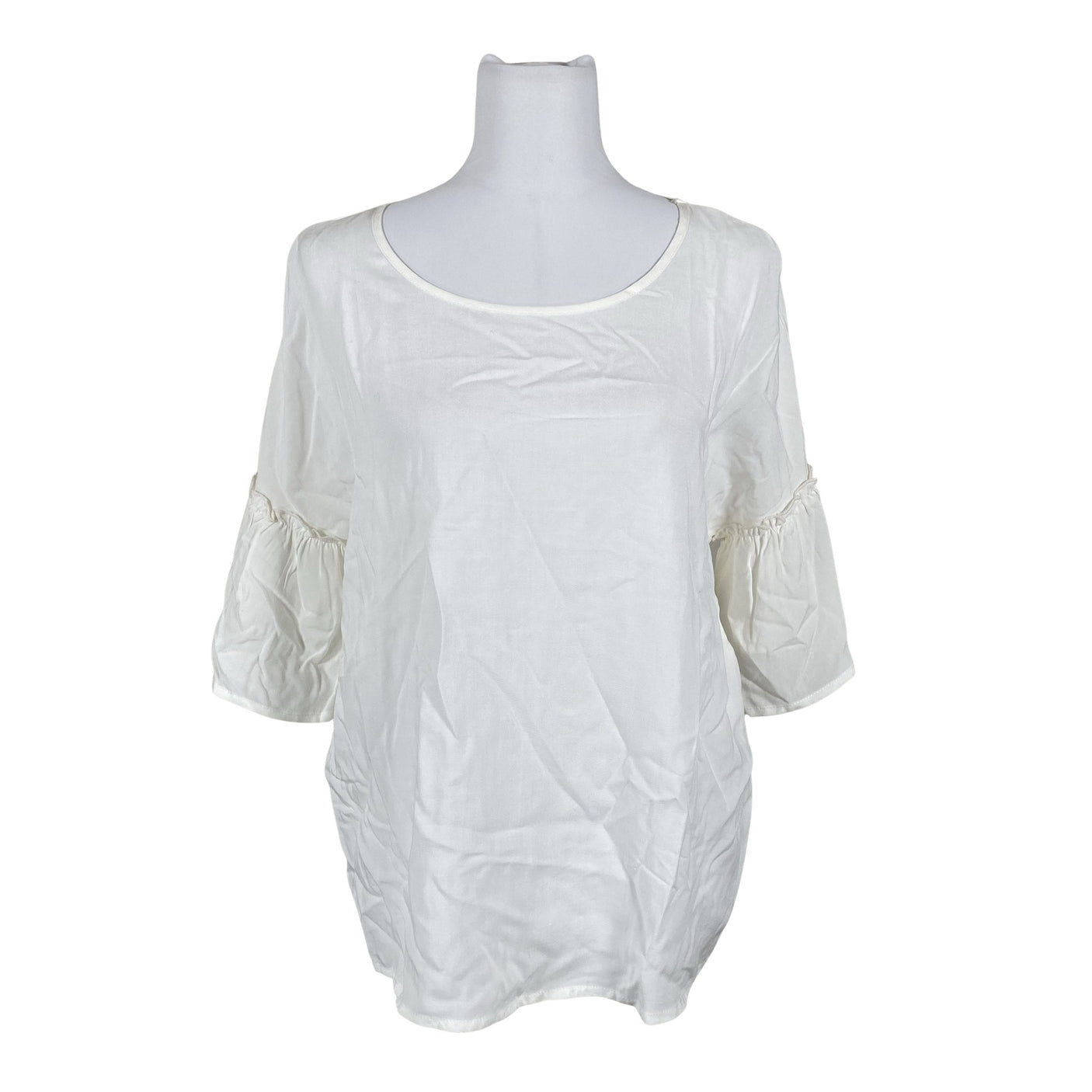 Unisex Soyaconcept - Lühikeste käistega pluus, suurus 38 - Valge (1)