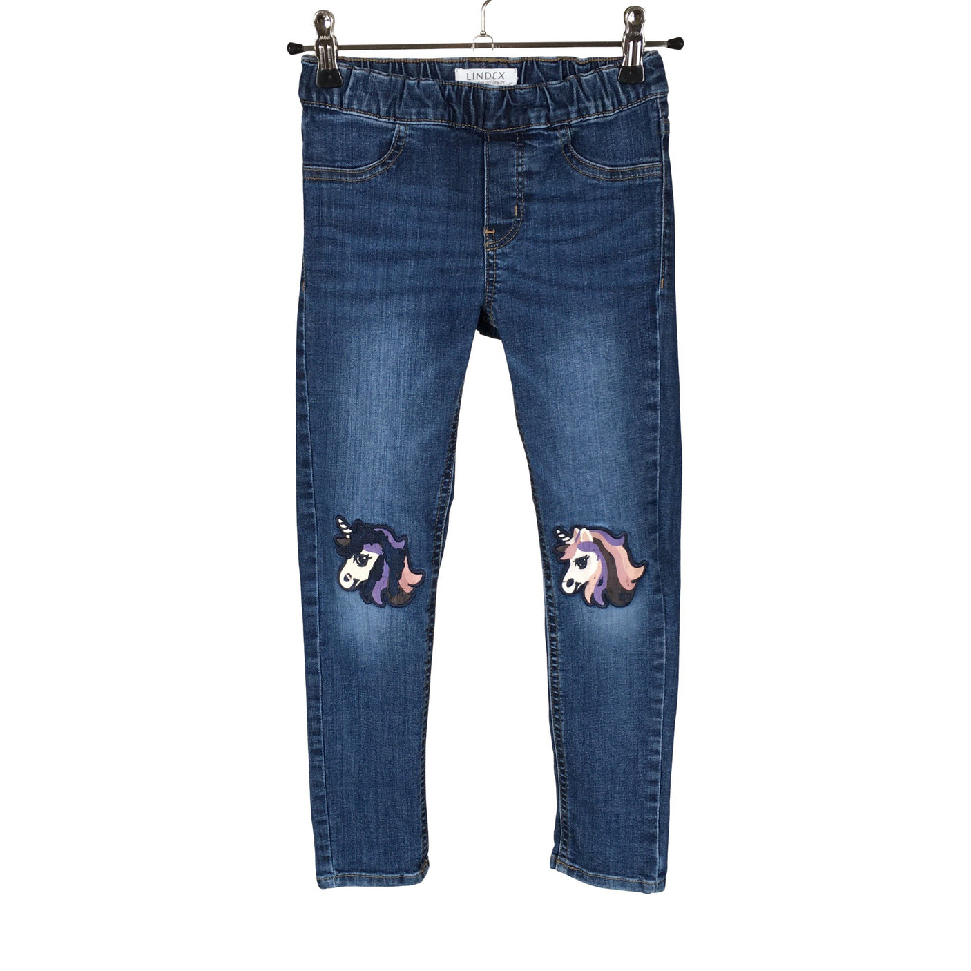 Unisex Lindex - Teksaretuusid, suurus 116 - 122 - Sinine (1)