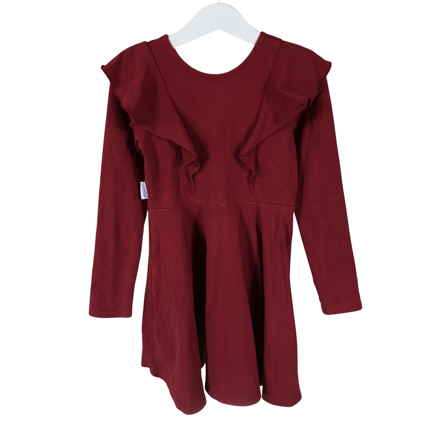 Unisex Gugguu - Trikotaažist kleit, suurus 110 - 116 - Veinipunane (1)