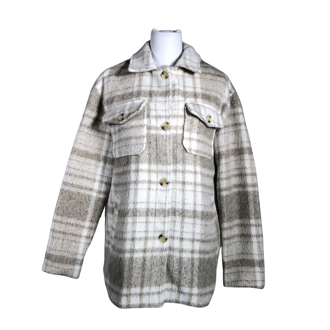 Unisex Na-KD - Villane mantel, suurus 36 - Beige (1)
