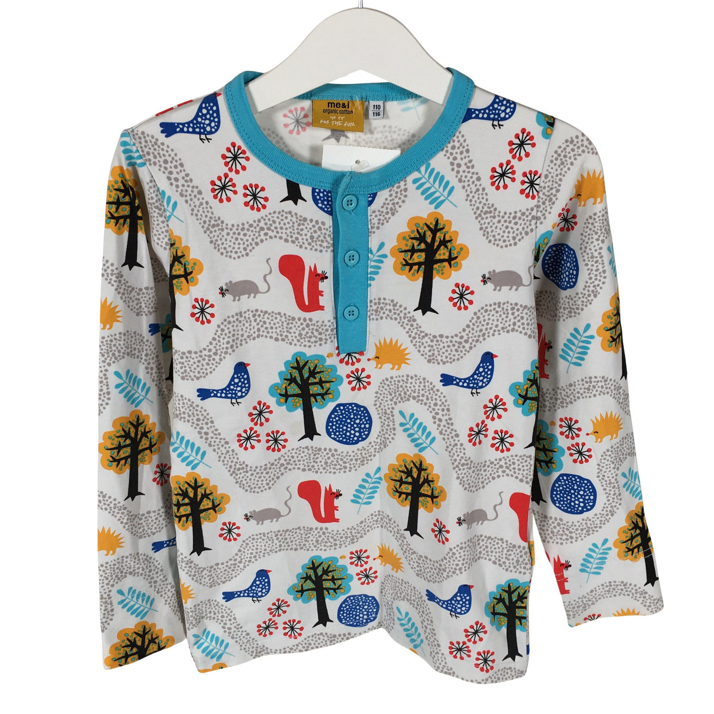 Unisex me&i - Trikotaažist pluus, suurus 104 - 110 - Valge (1)
