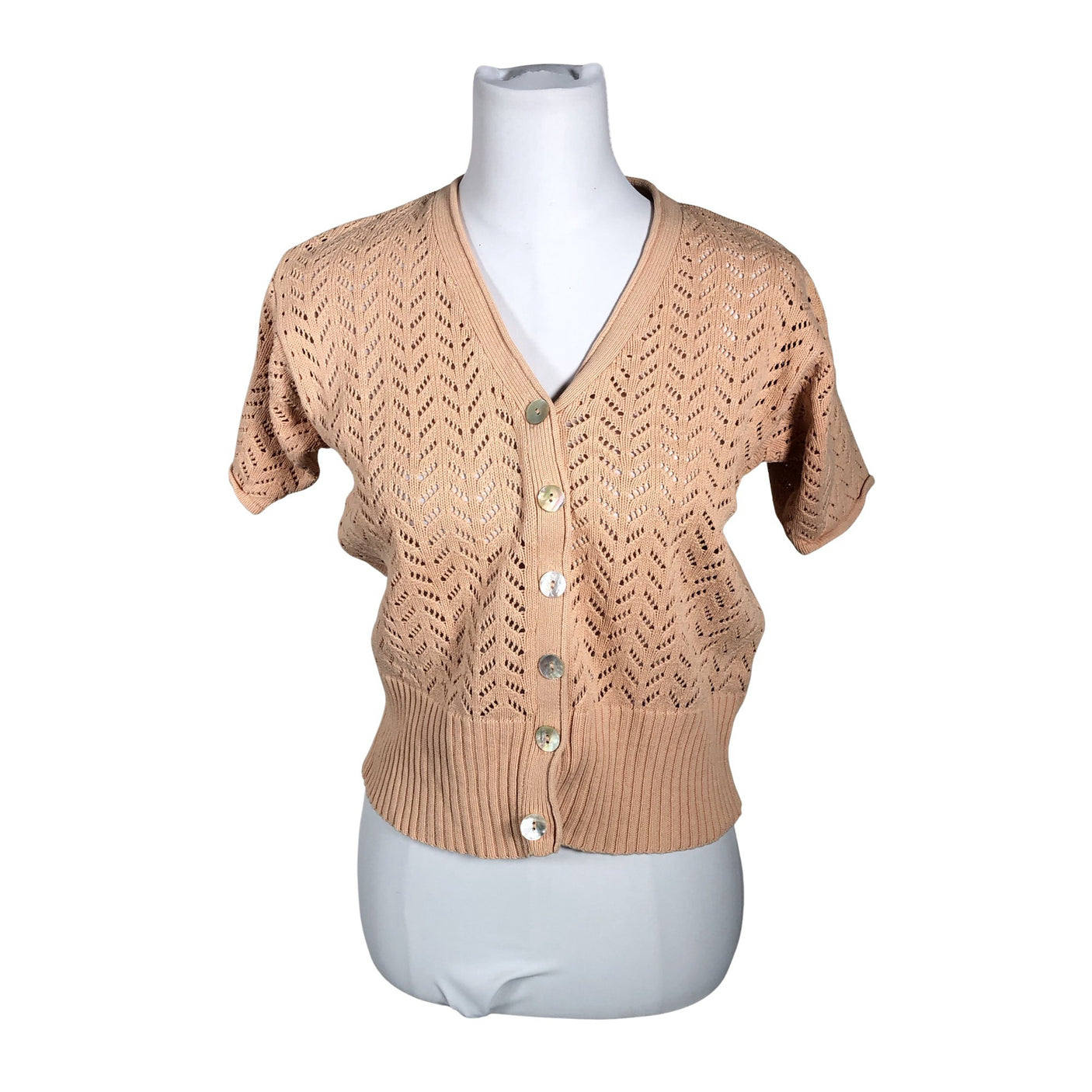 Unisex Naturally Yours - Kardigan, suurus 38 - Oranž (1)