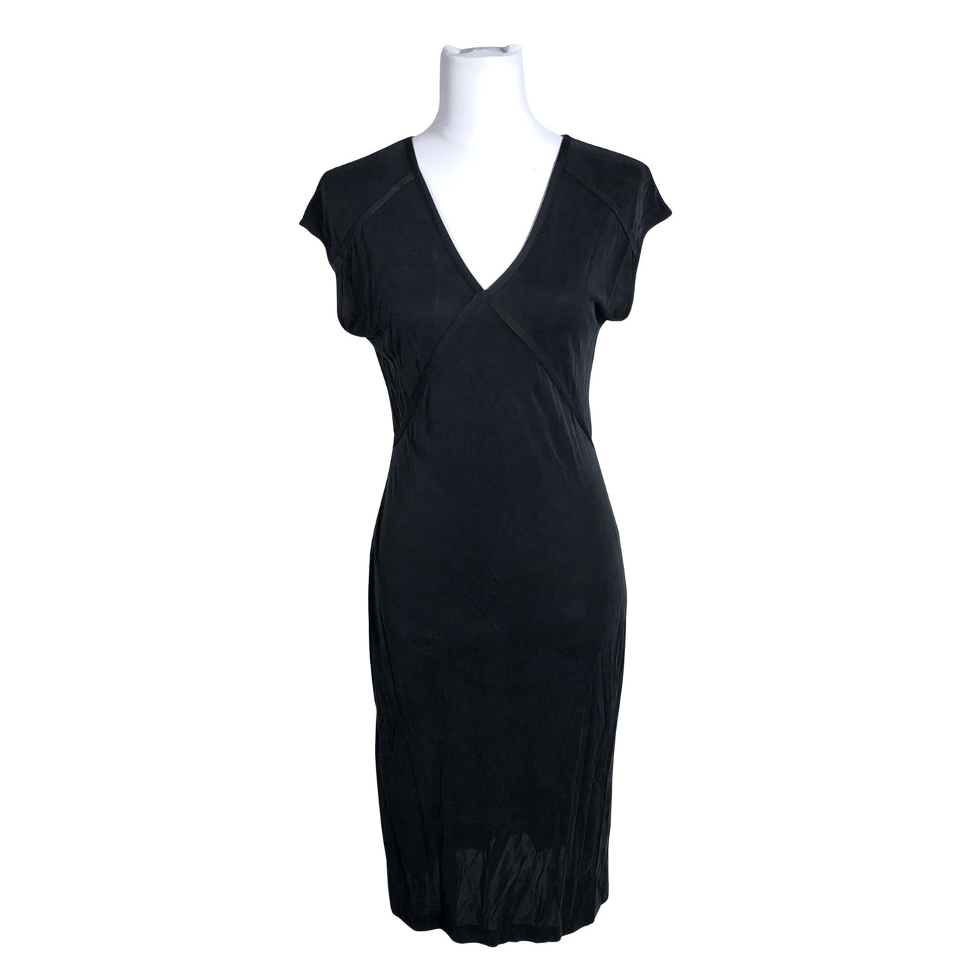 Unisex Luxury - Trikotaažist kleit, suurus 38 - Must (1)
