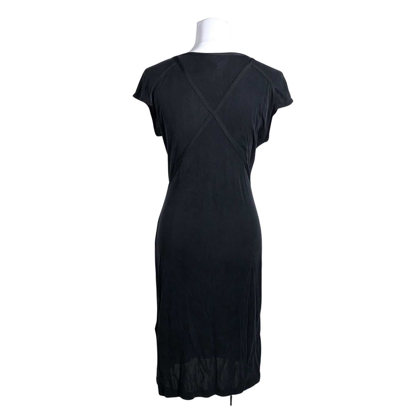 Unisex Luxury - Trikotaažist kleit, suurus 38 - Must (2)