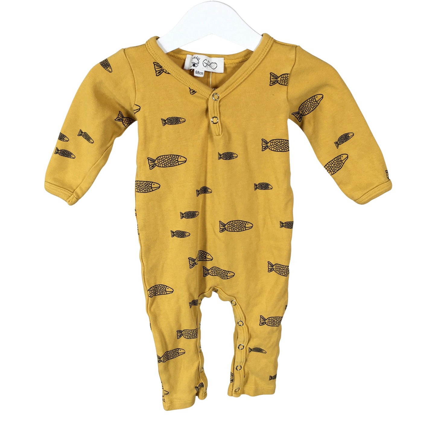 Unisex Gro - Pükskostüüm, suurus 62 - 68 - Kollane (1)
