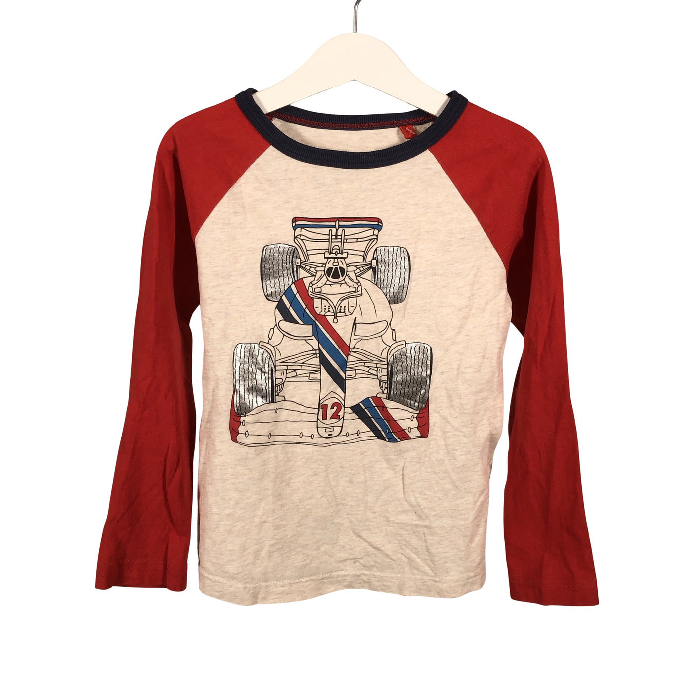 Unisex Mini Boden - Trikotaažist pluus, suurus 110 - 116 - Punane (1)
