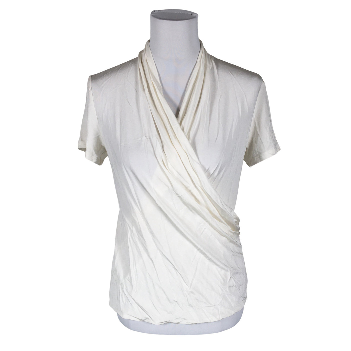 Unisex Andiata - Lühikeste käistega pluus, suurus 40 - Valge (1)