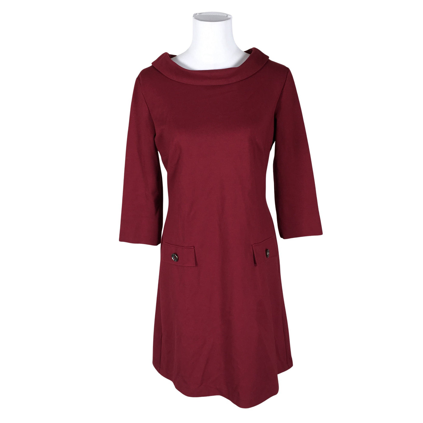 Unisex Tazzia - Trikotaažist kleit, suurus 40 - Veinipunane (1)