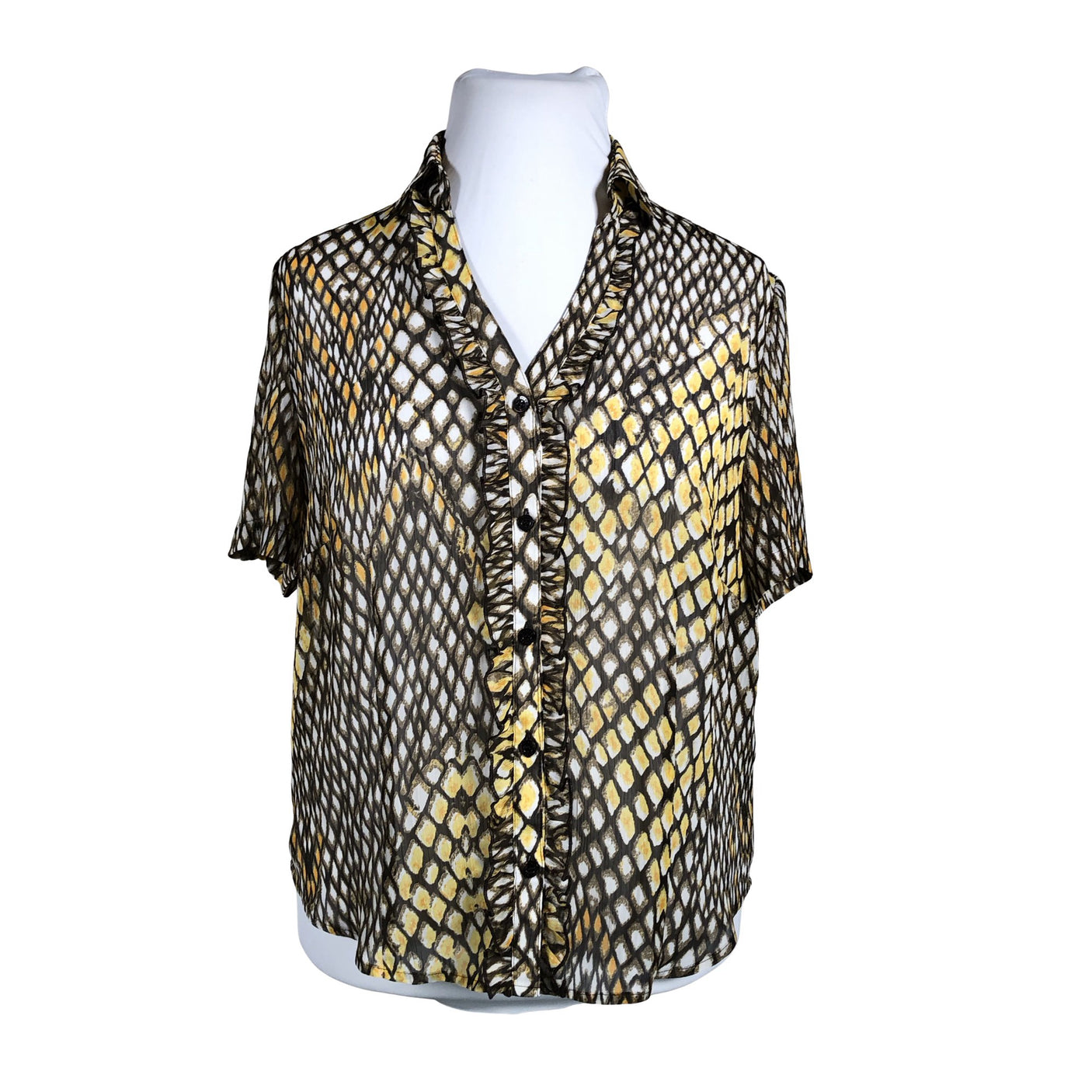 Unisex Basler - Lühikeste käistega pluus, suurus 42 - Kollane (1)