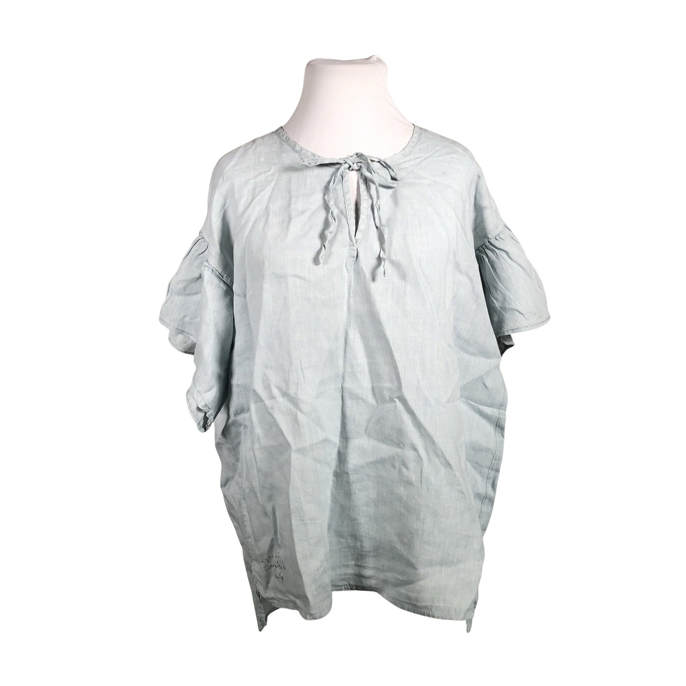 Unisex Bohemiana - Lühikeste käistega pluus, suurus 44 - Helesinine (1)