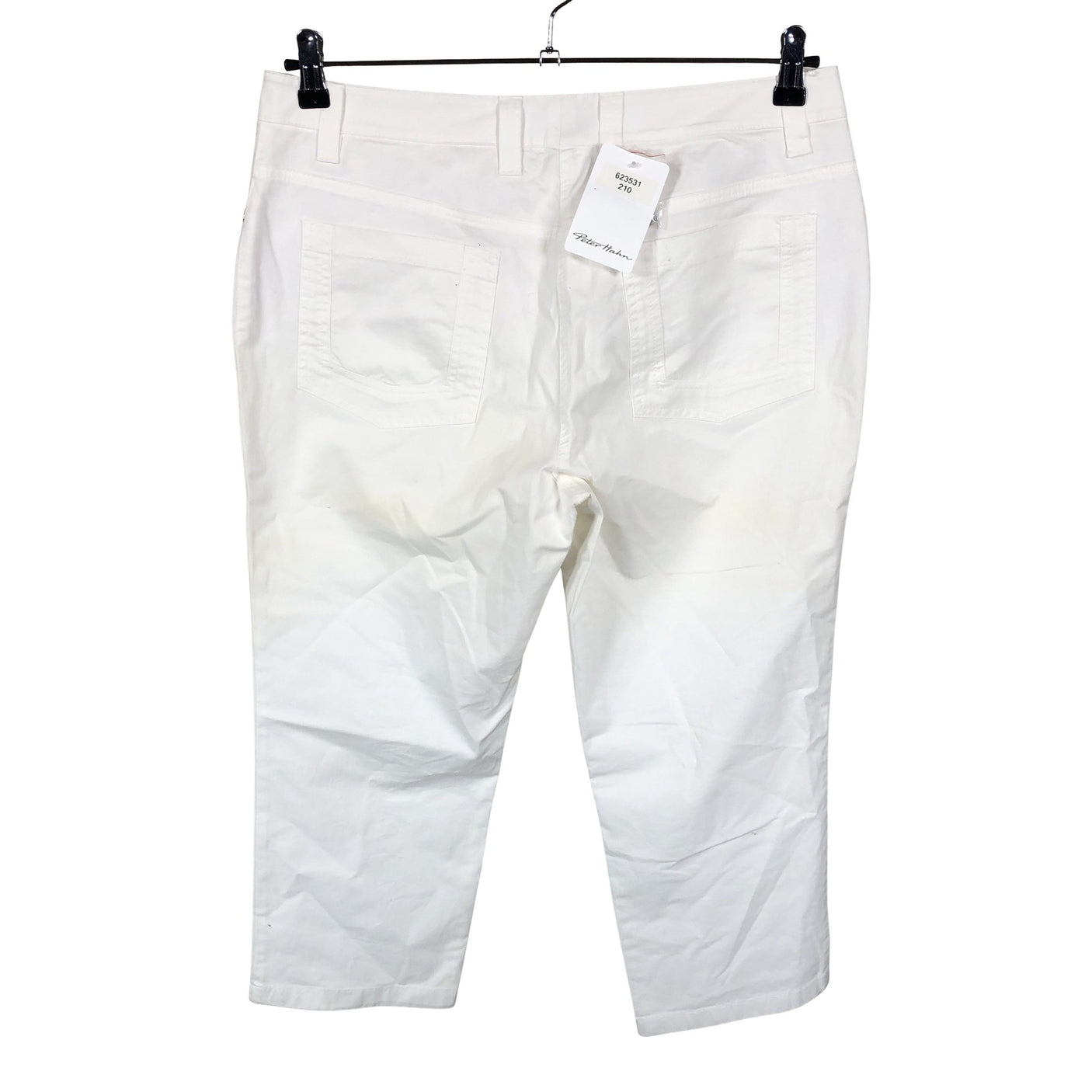 Unisex Peter Hahn - Teksast poolpikad püksid, suurus 42 - Valge (2)
