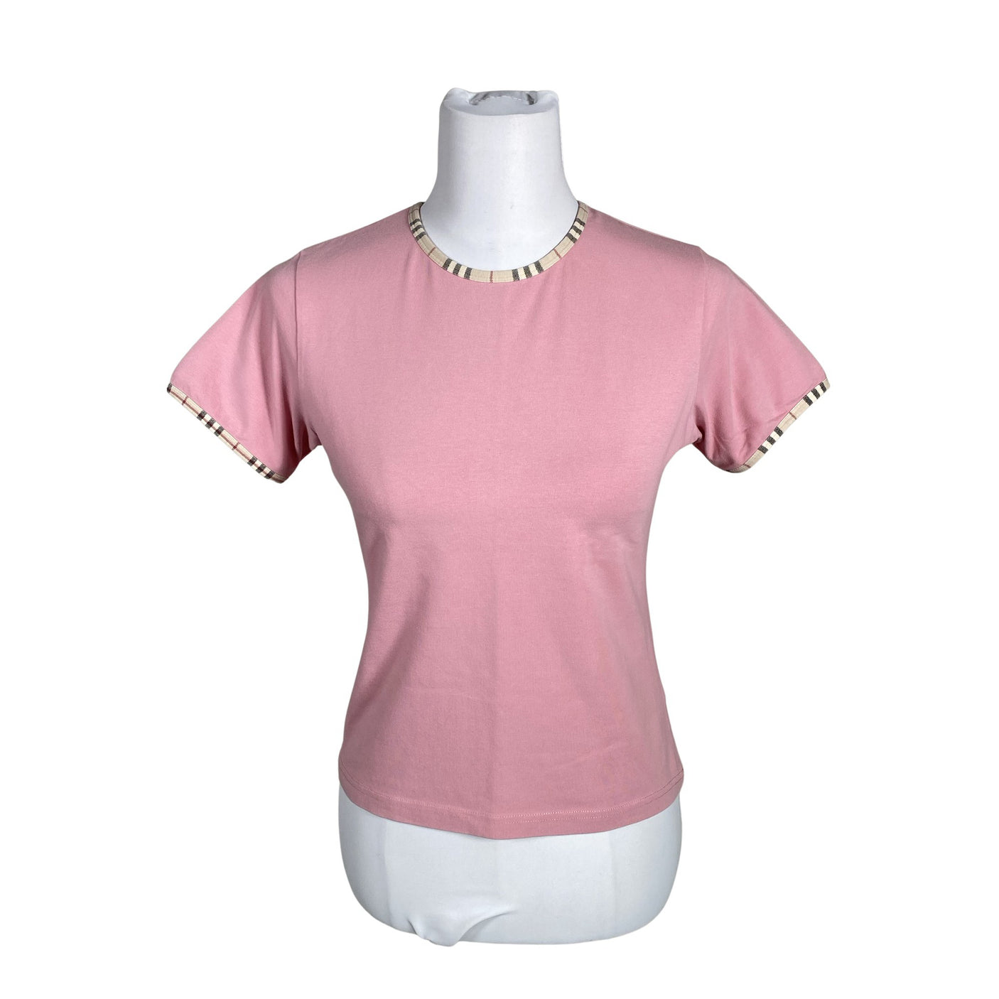 Unisex Burberry - T-särk, suurus 38 - Heleroosa (1)
