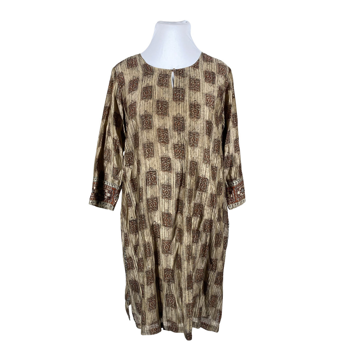 Unisex Fabindia - Mitteveniv kleit, suurus 44 - Beige (1)