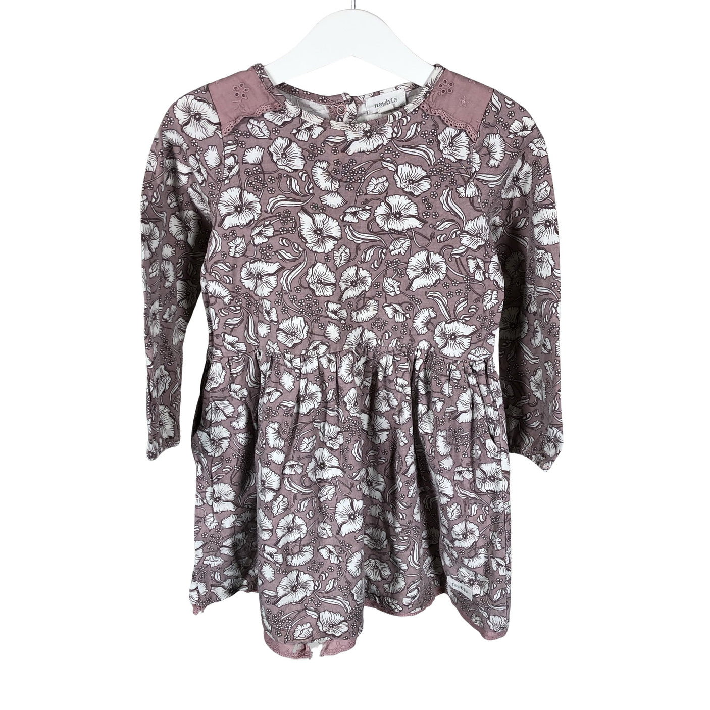 Unisex Newbie - Trikotaažist kleit, suurus 92 - 98 - Heleroosa (1)