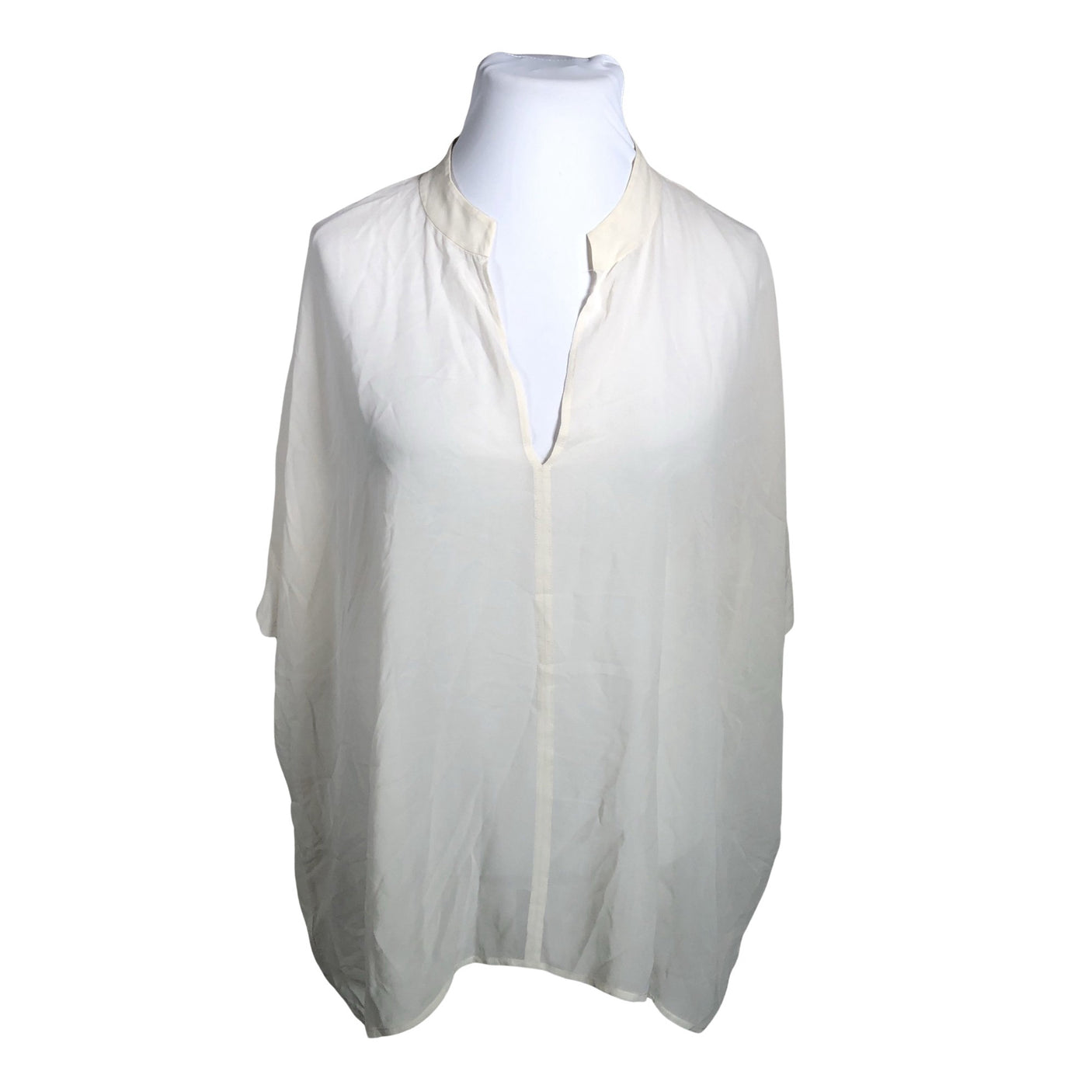 Unisex Eileen Fisher - Lühikeste käistega pluus, suurus 50 - Looduslik valge (1)