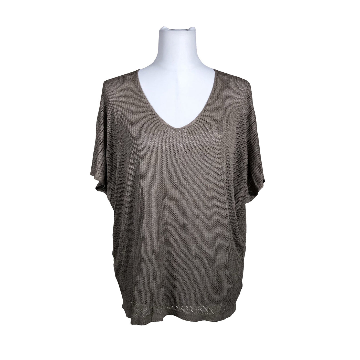 Unisex Bohemiana - Lühikeste käistega pluus, suurus 40 - Pruun (1)