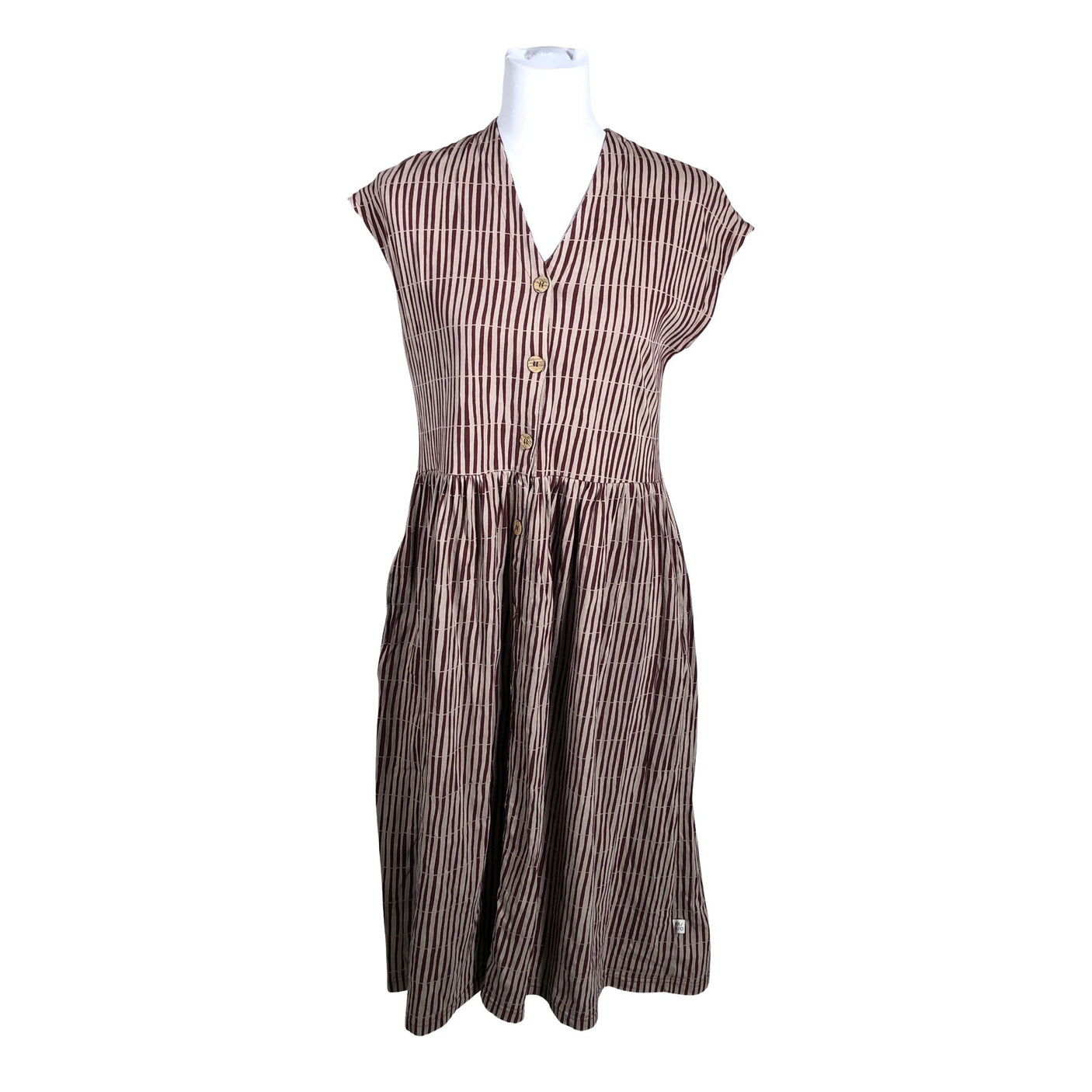 Unisex Mainio - Trikotaažist kleit, suurus 34 - Pruun (1)