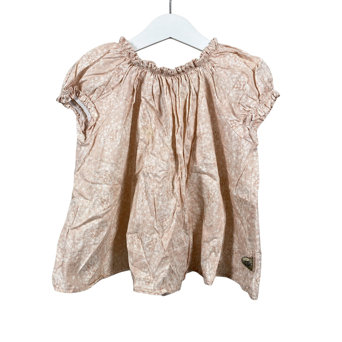 Unisex POMPdeLUX - Lühikeste käistega pluus, suurus 98 - 104 - Heleroosa (1)