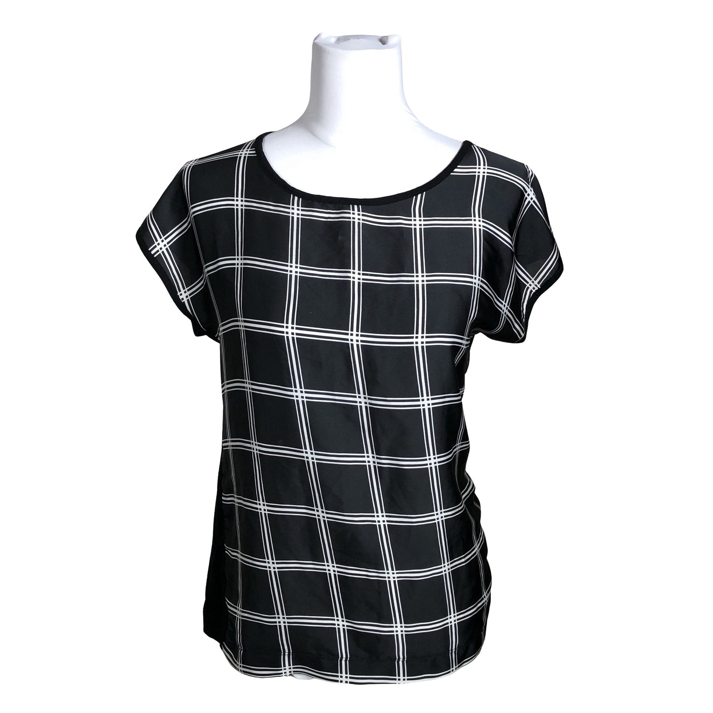 Unisex Global - Lühikeste käistega pluus, suurus 36 - Must (1)
