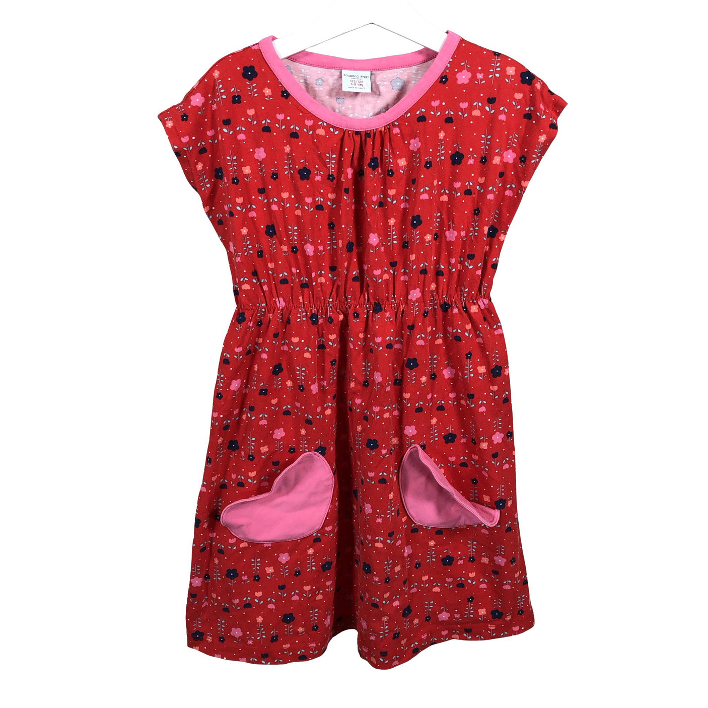 Unisex Polarn O. Pyret - Trikotaažist kleit, suurus 122 - 128 - Punane (1)