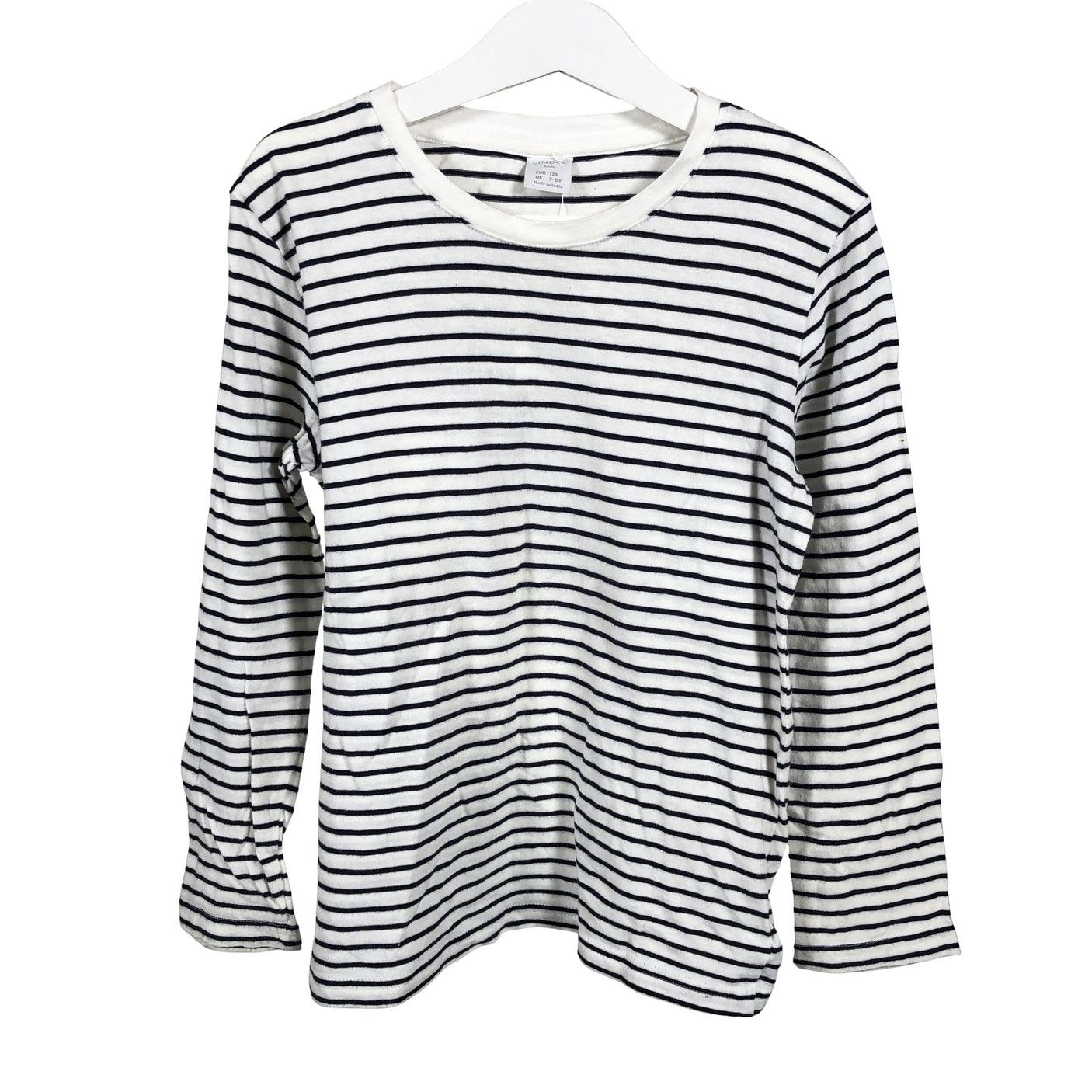 Unisex Lindex - Trikotaažist pluus, suurus 122 - 128 - Valge (1)