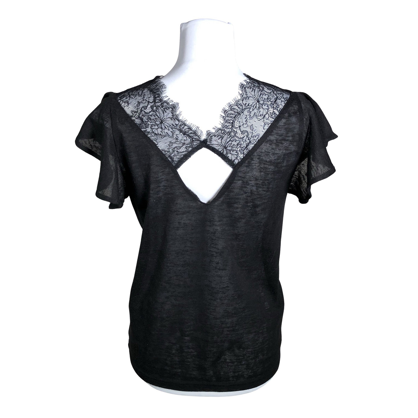 Unisex Grace & Mila - Lühikeste käistega pluus, suurus 38 - Must (2)