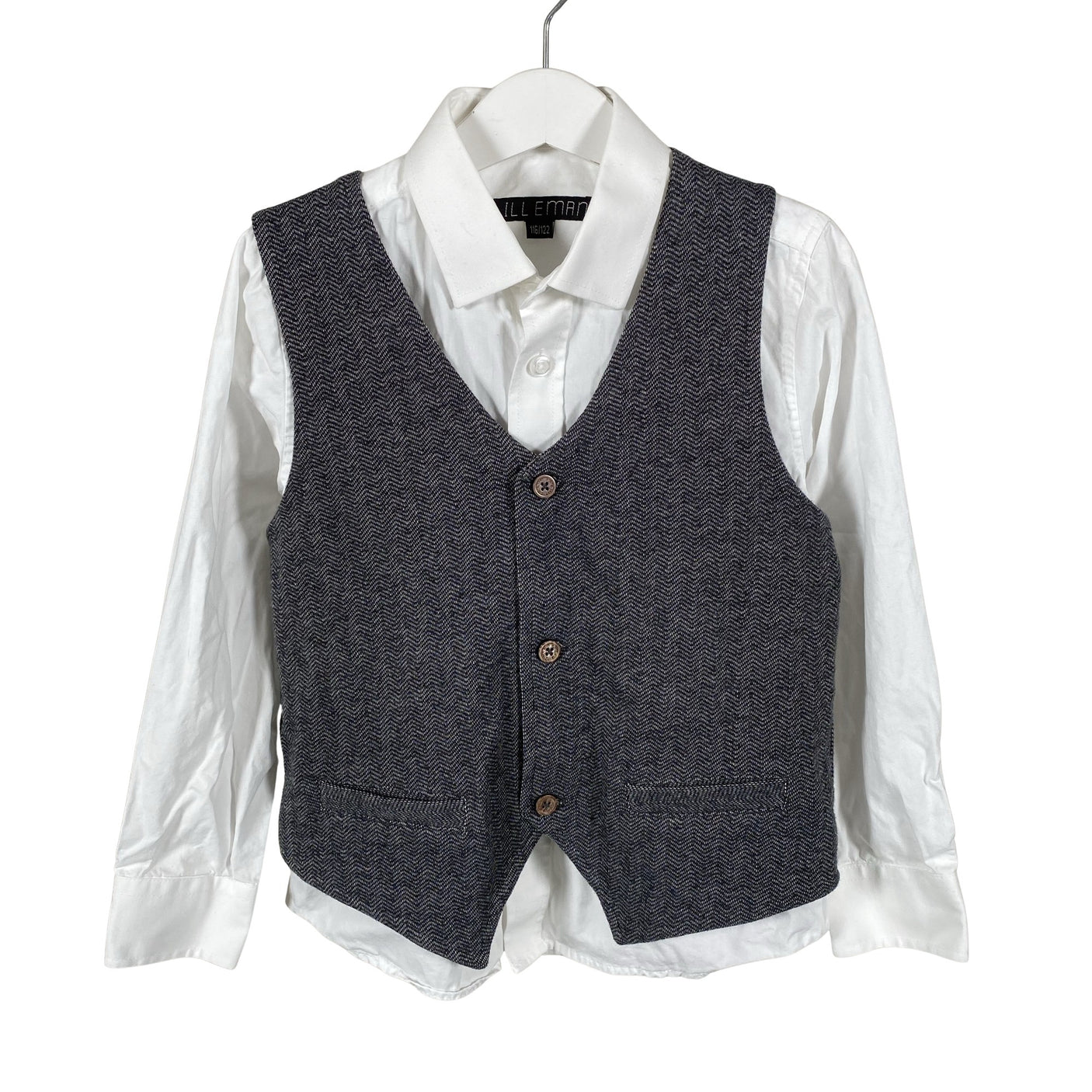 Unisex Lilleman - Triiksärk, suurus 116 - 122 - Valge (1)