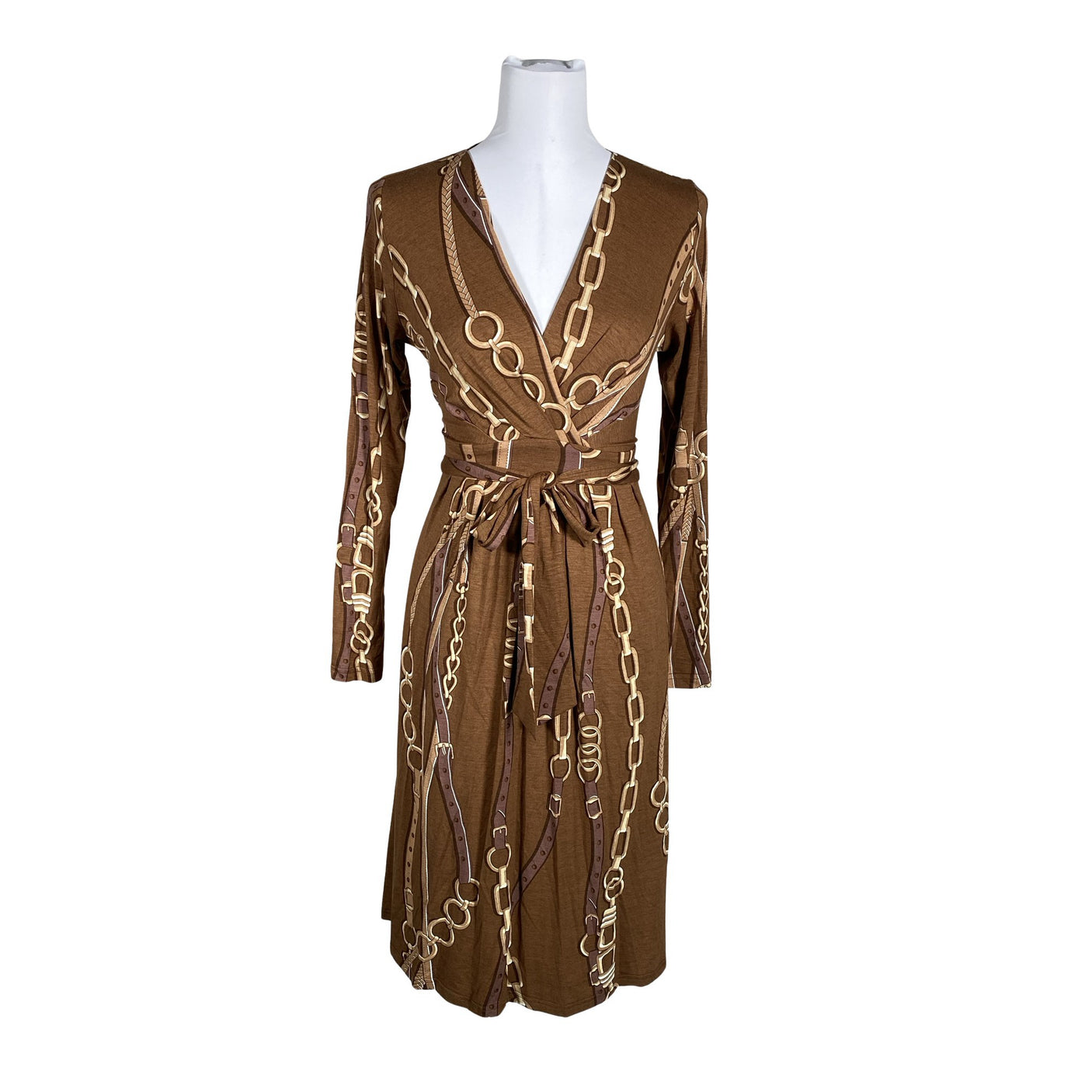 Unisex Andiata - Trikotaažist kleit, suurus 38 - Pruun (1)