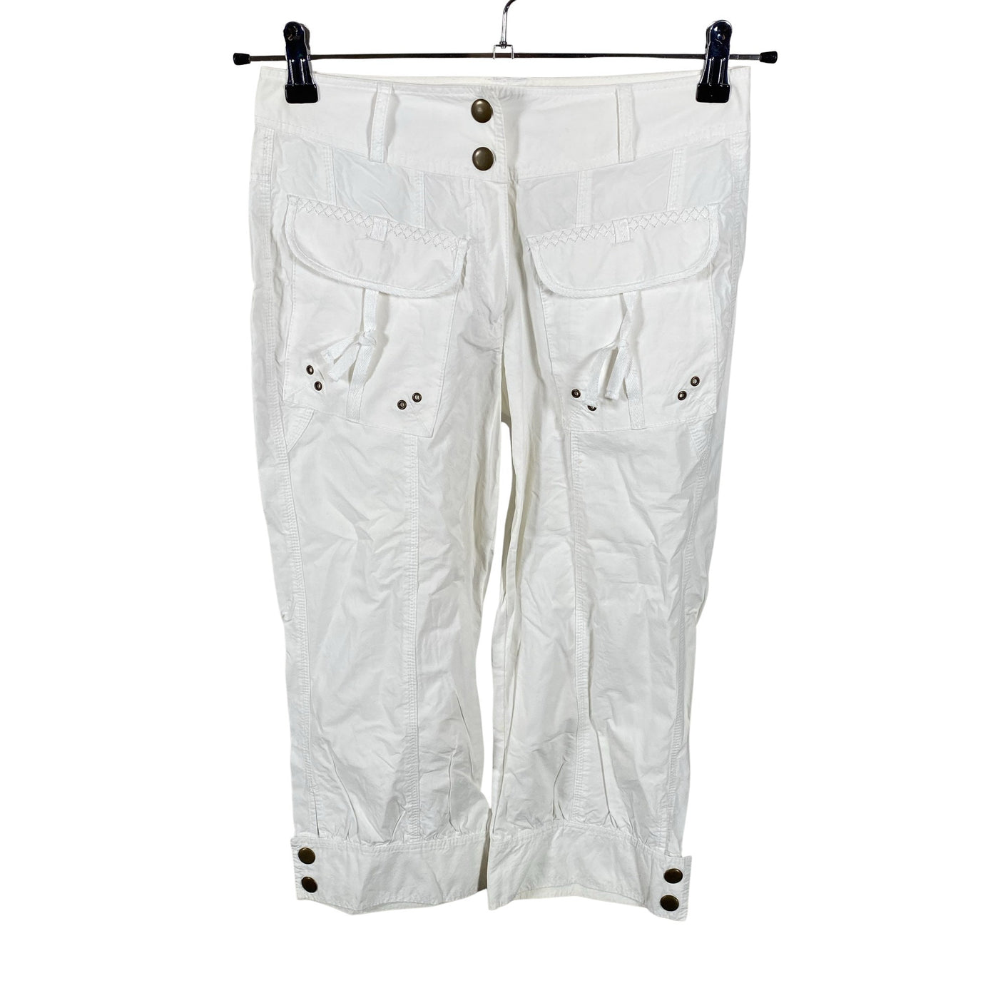 Unisex Steilmann - Mittevenivad poolpikad püksid, suurus 34 - Valge (1)