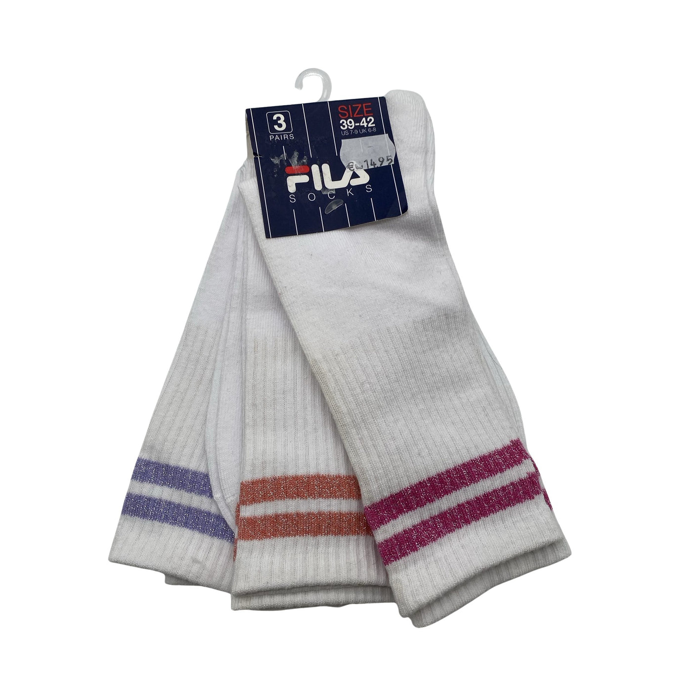 Unisex Fila - Sokid, suurus 40 - Valge (1)